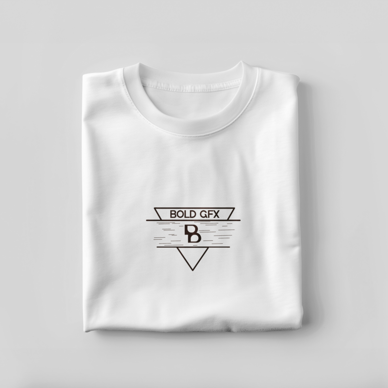 Professional B Monogram Graphic Mockup – White Minimalist Streetwear