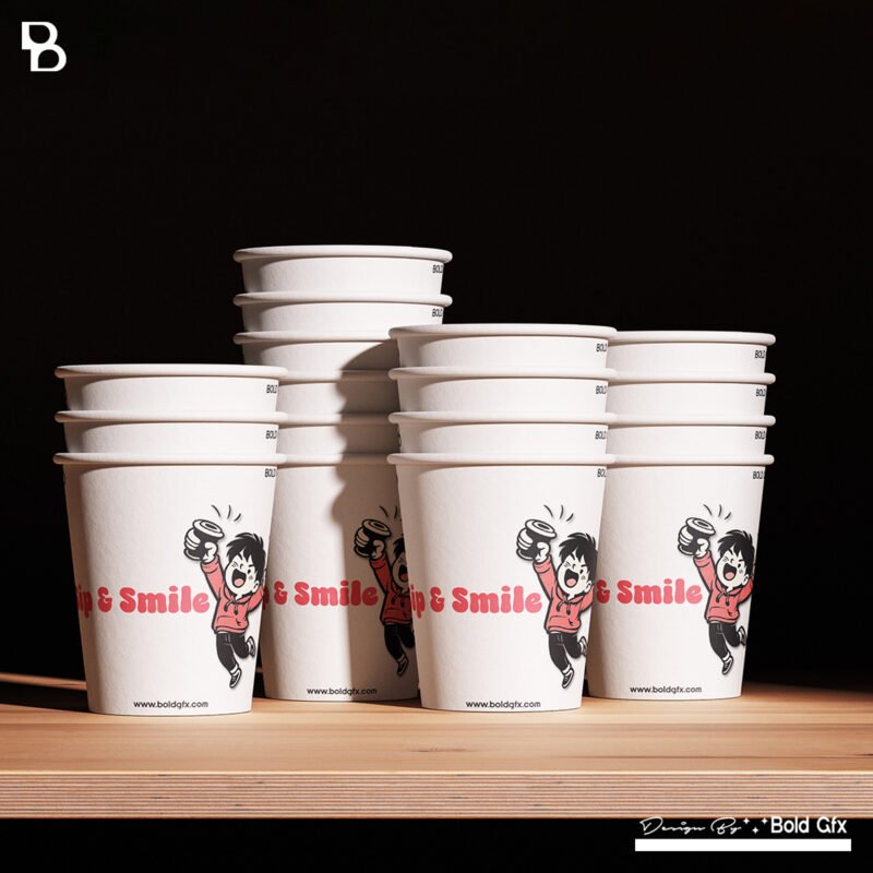 Professional BOLD GFX Sip & Smile Sticker & Mug Design