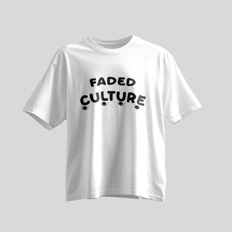 Professional BOLD GFX Spider Culture Mockup – White Boxy Streetwear Edition