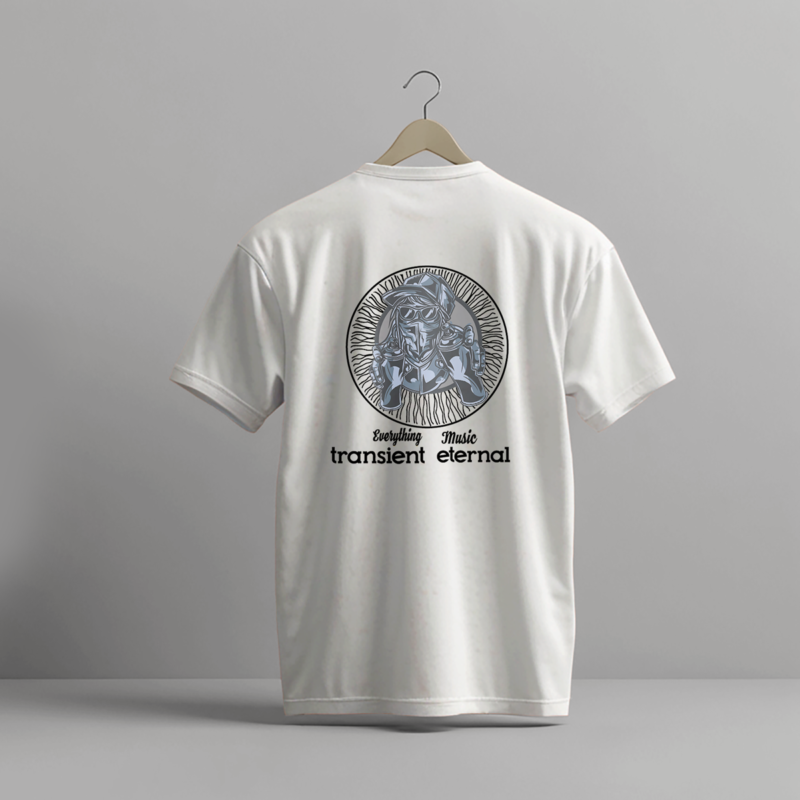 Professional High-Contrast Music Culture Graphic – White Crew Neck Mockup