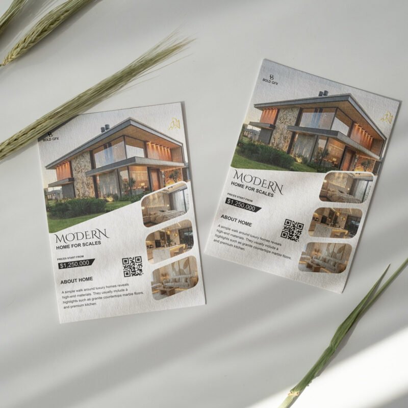 Professional Property Listing Flyer – Minimalist Real Estate Marketing Asset