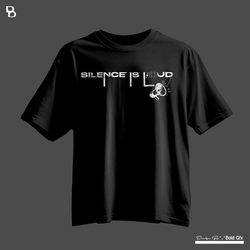 Professional Silence is Loud Urban Apparel Mockup – BOLD GFX Original