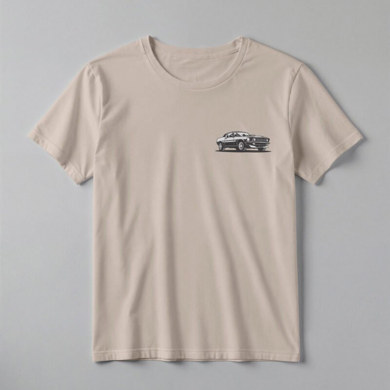 Retro Automotive Silhouette Tee – Professional BOLD GFX Heritage Series Apparel Asset