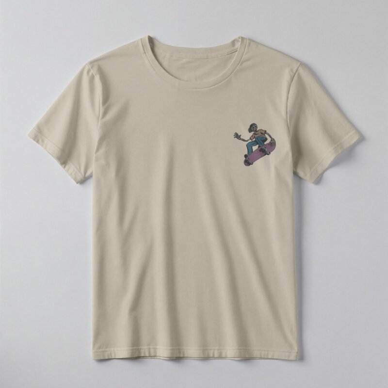 Retro Skateboarder Skeleton Tee – Professional BOLD GFX Street Culture Series Asset