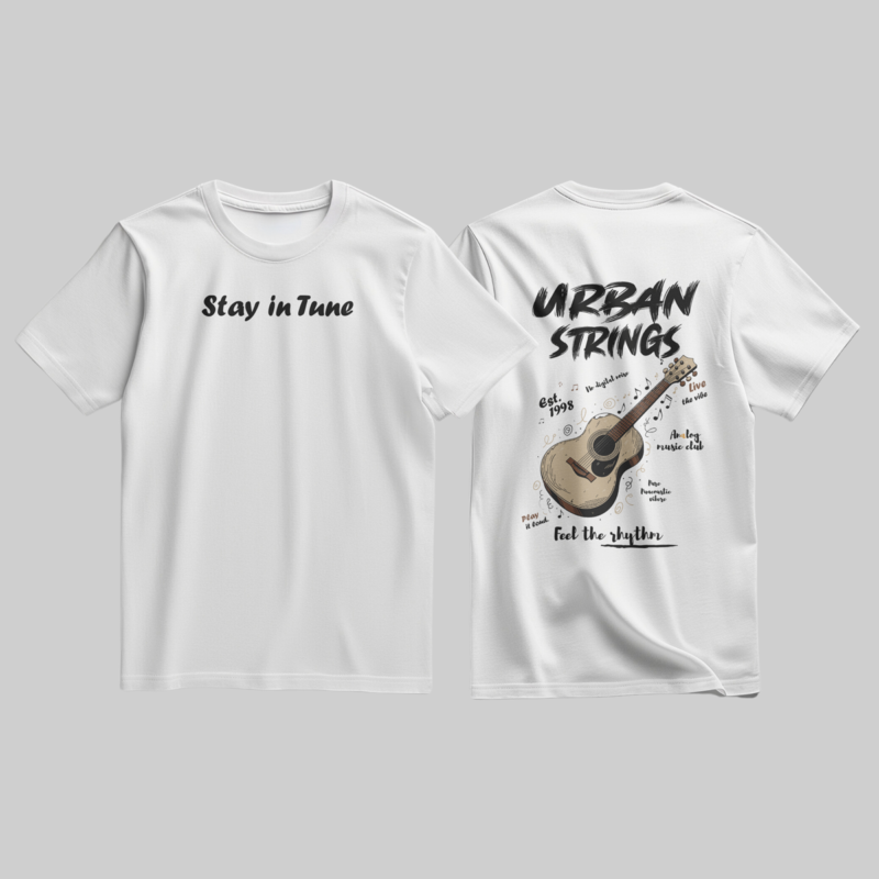 “Stay in Tune” Minimalist Analog Music Club Streetwear Tee