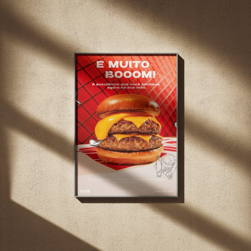 Brazilian-Style Smash Burger Social Media Ad – Modern Editorial Food Promo Template