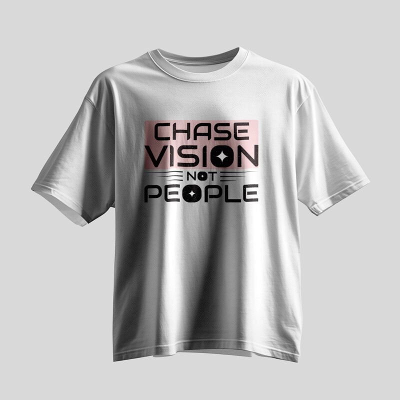 CHASE VISION NOT PEOPLE Technical Wordmark Tee – Professional BOLD GFX Graphic Mockup