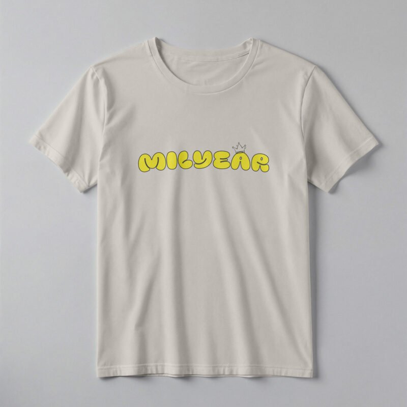 MIDYEAR Custom Bubble Typography Tee – Professional BOLD GFX Y2K Mockup
