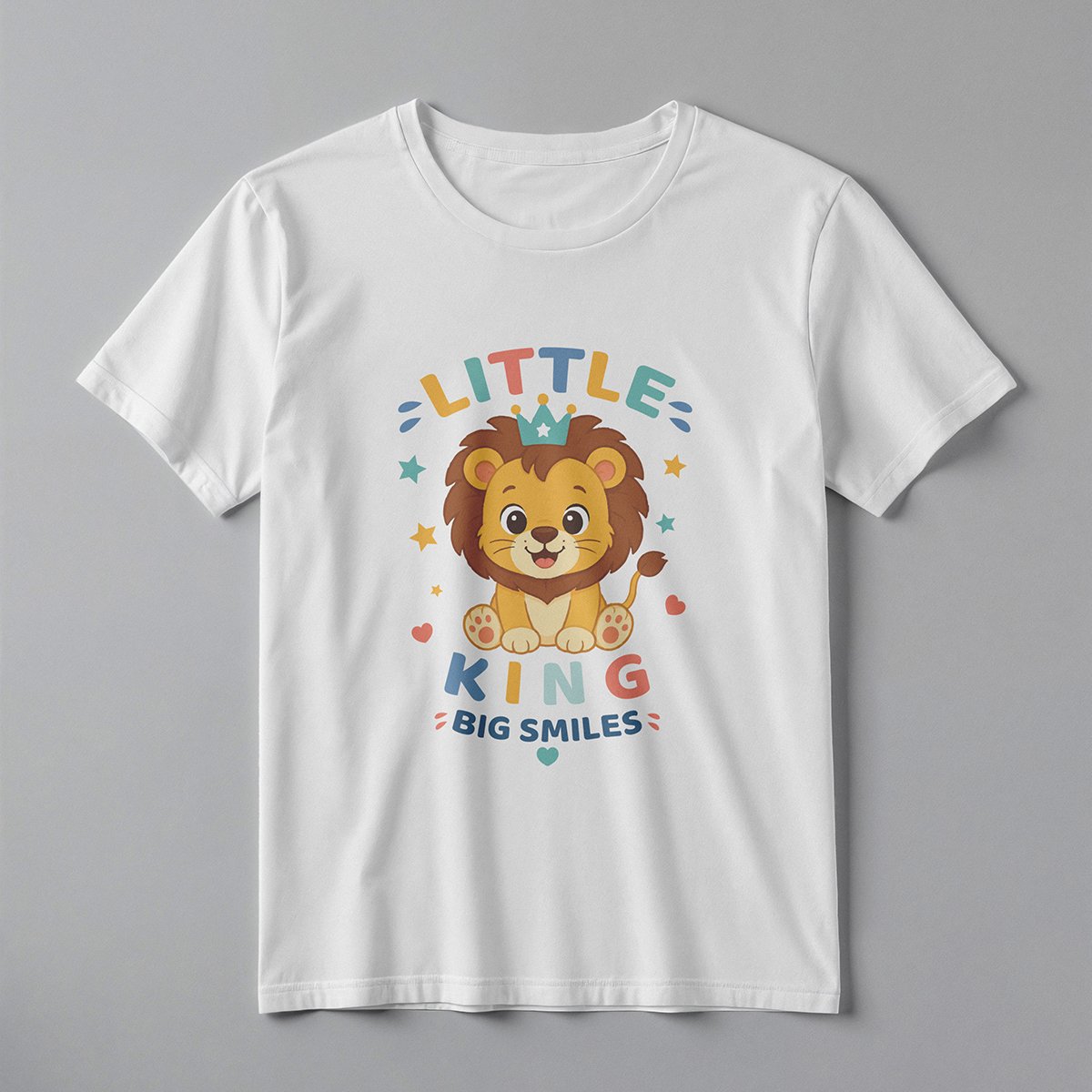 Playful Baby Lion Character T-Shirt – High-Fidelity Child’s Apparel Mockup