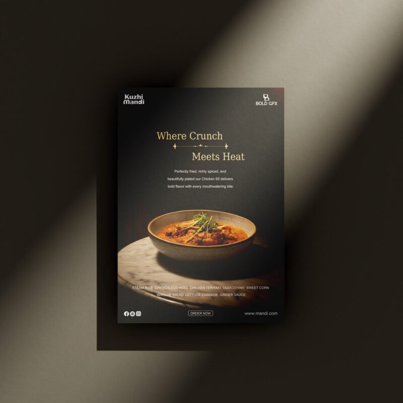 Premium Mandi & Fusion Cuisine Social Media Ad – Modern Editorial Restaurant Template