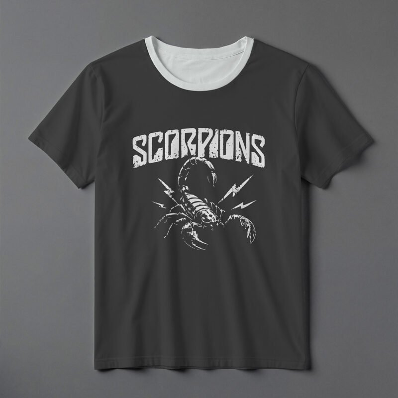 SCORPIONS Vintage Heavy Metal Grunge Tee – Professional BOLD GFX Graphic Mockup
